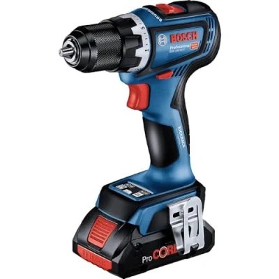 Imagen de Bosch Professional 18V System GSR 90 C Atornillador a batería (64 Nm, Ø máx. tornillo 12 mm, conectable, 2 baterías x 5.0Ah, en L BOXX), Azul