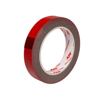 Imagen de AUTO PLAST PRODUKT APP Cinta acrílica de doble cara extra fuerte montaje impermeable Rojo 5 m longitud, 19 mm ancho