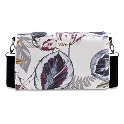 Imagen de JYOKO KIDS Bolso Para Cochecito 30 X 20 10 Cm + Ganchos De Anclaje Regulables Tira Asa Hombro Regulable, Múltiples Compartimentos Interiores, Base Rígida (Sakura)