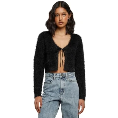 Imagen de Urban Classics TIED Cropped Chaqueta de punto, Mujer, Talla: Large, Black