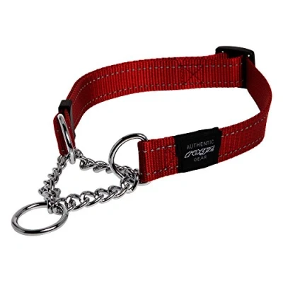 Imagen de Rogz Utilidad Grande 3/4 inch Reflectante Fanbelt obediencia Half Check Collar de Perro