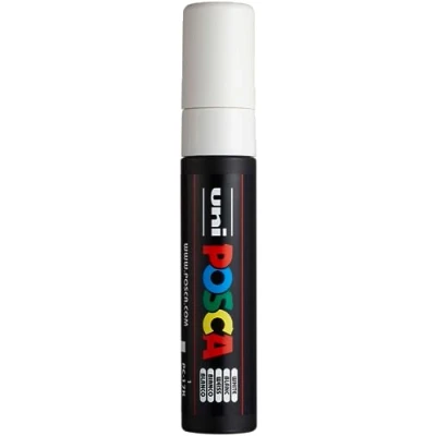 Imagen de Uni Ball 186301 Marcador POSCA con punta rectangular extra ancha, blanco