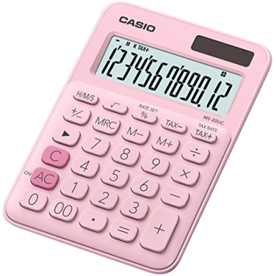 Imagen de Casio MS 20UC PK Calculadora, 2.3 x 10.5 14.95 cm, color rosa