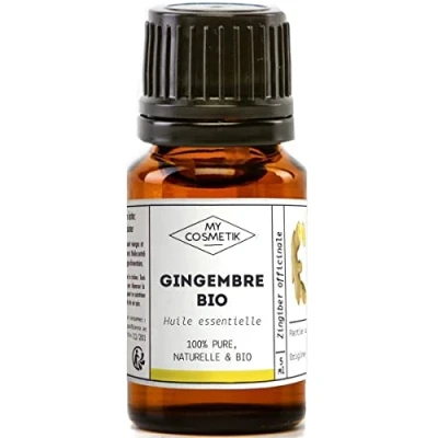 Imagen de Aceite esencial de jengibre orgánico (Zingiber officinalis) 100% puro y natural MY COSMETIK 10 ml