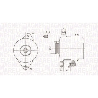Imagen de MAGNETI MARELLI 063731793010 Alternador 12V 70A TOYOTA: Yaris I Hatchback, VOLKSWAGEN: Polo V Hatchback