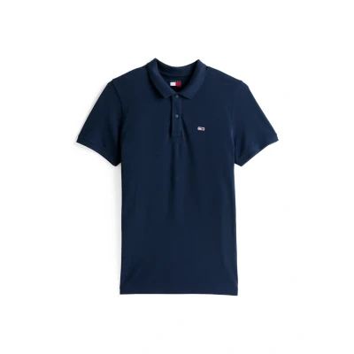 Imagen de Tommy Jeans Polo de Manga Corta Hombre Slim Placket Fit, Azul (Dark Night Navy), 6XL