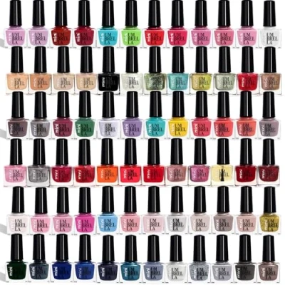 Imagen de Beauty4Britain Juego de 72 esmaltes uñas colores pastel perlados brillantes clásicos moda Hecho en la UE (Set A+B+C, Colours)