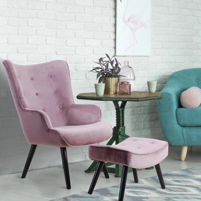 Imagen de Menzzo Lylou Otros Muebles, Terciopelo, Rosa, 64