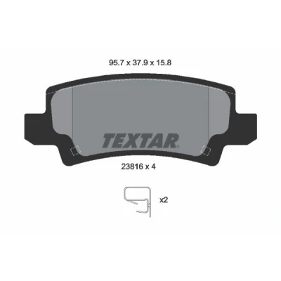 Imagen de TEXTAR 2381601 Juego de pastillas freno con avisador acústico desgaste accesorios TOYOTA: Corolla IX Hatchback, Berlina