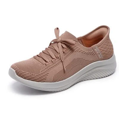 Imagen de Skechers Zapatillas sin Cordones Ultra Flex 3.0 Brilliant Path para Mujer, calzar Usar Las Manos, Beige Bronceado, 36.5 EU
