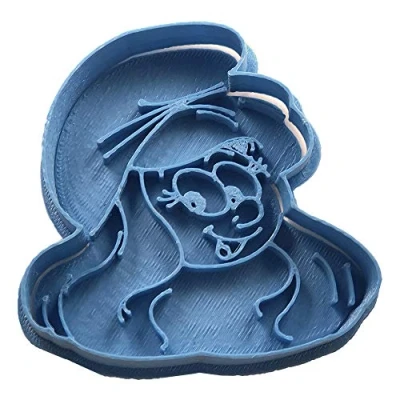 Imagen de Cuticuter Pitufina Los Pitufos Cortador de Galletas, Plástico, Azul, 8x7x1.5 cm