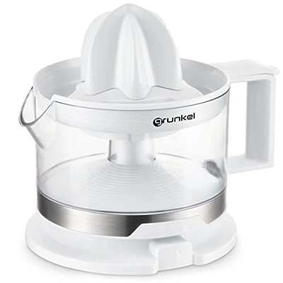 Imagen de Grunkel Exprimidor de naranjas y cítricos eléctrico XP 545BL Dos conos intercambiables, regulador pulpa 5 niveles, doble giro, jarra extraíble 500 ml desmontable fácil limpieza 40W