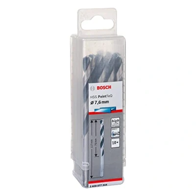 Imagen de Bosch Professional 10 brocas helicoidales HSS PointTeQ, para metal, 7.5 x 69 109 mm, accesorio de taladro