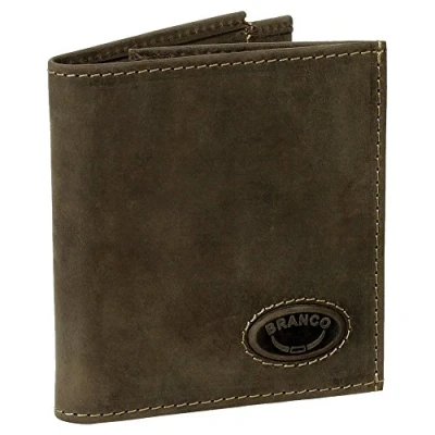 Imagen de Deportivo Piel Dólar Clip cartera dinero Monedero con de marrón/Rust, marrón, Breite ca. 9 cm / Höhe 10 Tiefe 1