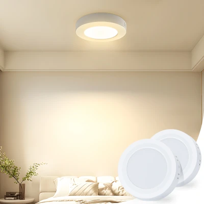 Imagen de Aigostar Lámpara de Techo LED 6W 600LM Plafón luz blanco calida 3000K para Cocina Sala Estar Dormitorio Pasillo 123 * 35Hmm, 2 piezas