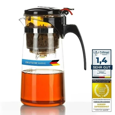 Imagen de Tetera con Filtro y Tapa Taza (Teamaker Vidrio) botón)