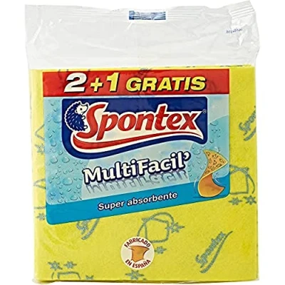 Imagen de Spontex Bayeta Multifácil 2+1, Amarillo, 3 Unidad