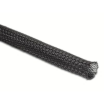 Imagen de HellermannTyton, Helagaine HLB, Funda Trenzada Estándar en Mini Cajas Dispensadoras, Protección de Cables, Material Poliéster (PET), 15 mm, color Negro, 10 metros