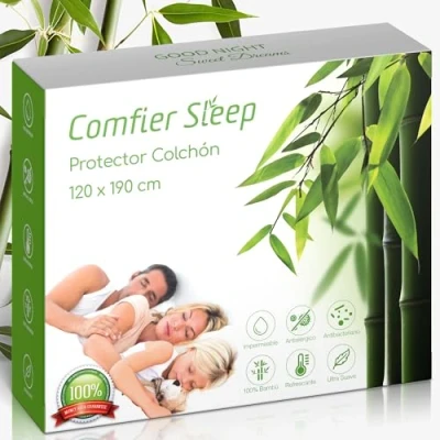 Imagen de Protector Colchon 120x190 Impermeable Cubre Colchón Transpirable e Fresca de bambú Hipoalergénico Antiacaros Funda