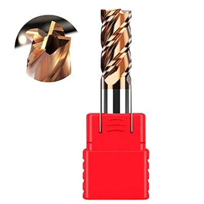 Imagen de ASNOMY 1PC HRC55 molino de extremo cuadrado carburo, carburo micro grano para metal duro, 4 flautas fresadora, AlTiN recubierto CNC Fresas 12 mm