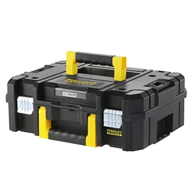 Imagen de STANLEY FATMAX Maleta multiuso PRO STACK II, Resistente, Cuerpo de Polipropileno, Cierres Metálicos Anticorrosión, Bandeja Espuma Modular, Apilable, Volumen 13.5L, FMST1 71966