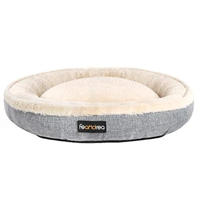 Imagen de Feandrea Sofá de Perro, Cama Gato, Diámetro 75 cm, Gris PGW075G02