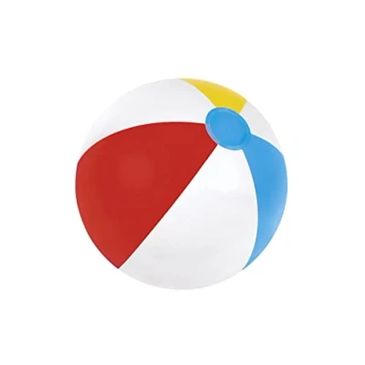 Imagen de BESTWAY 31021 Pelota de Playa Hinchable Beach 51 cm Diseño Franjas Colores Vinilo Resistente con Válvula Seguridad Inflado y Desinflado Rápido