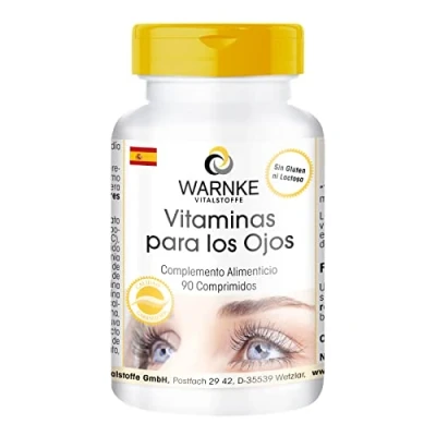 Imagen de Vitaminas para los ojos Complejo multivitamínico la visión enriquecido con Selenio + Calcio+ Magnesio Zinc 90 comprimidos Warnke Vitalstoffe Calidad de farmacia alemana