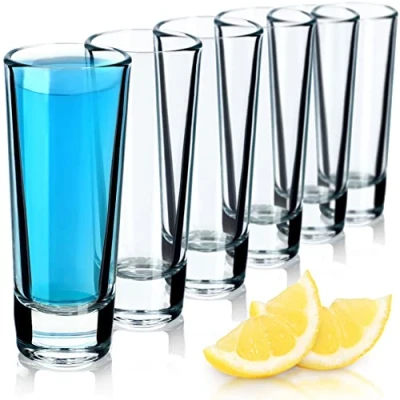 Imagen de KADAX Juego de 6 vasos chupito sodio y calcio, aptos para lavavajillas, con fondo grueso whisky, tequila, vodka (transparente, unidades)