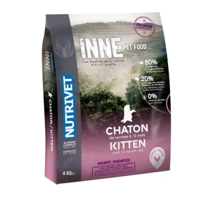 Imagen de NUTRIVET INNE CHATON Croquetas sin Cereales Gatito Pollo 80% Ingredientes de Origen Animal 6kg