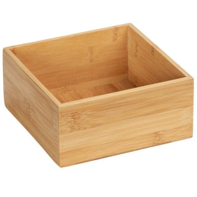 Imagen de WENKO Depósito de bambú Terra M repisa para el baño Natural