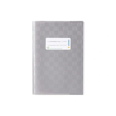 Imagen de HERMA 7428 Sobres DIN A5 rafia, fundas para cuadernos con etiqueta y estructura de polipropileno resistente lavable, juego 25 protectores escolares, color gris