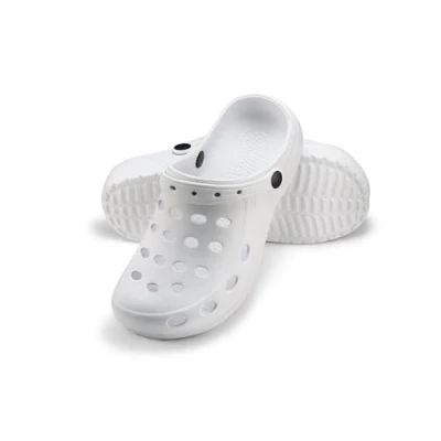 Imagen de ESTRO Zuecos Mujer Verano Goma Sanitarios Unisexo Hombre Zapatillas Ligero A02 (45, Blanc)