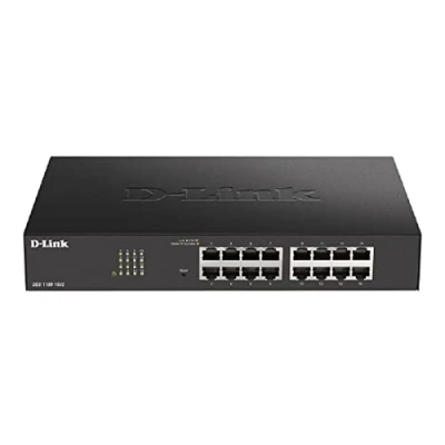 Imagen de D Link DGS 1100 16V2/E, Switch Smart 16 Puertos Gigabit, RJ 45, Gestión Web, Layer 2, VLAN, sobremesa, IGMP Snooping, VoIP QoS, Seguridad Red Cable de alimentación la UE