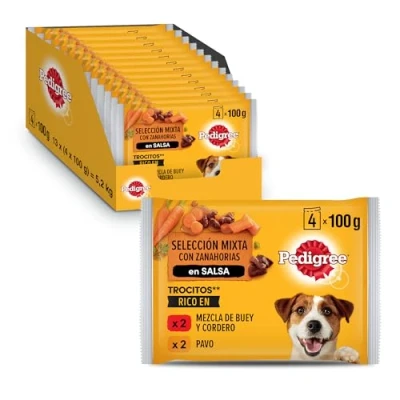 Imagen de Pedigree Comida Húmeda para Perros Selección Carnes Mixtas en Salsa Multipack 13x4x100g