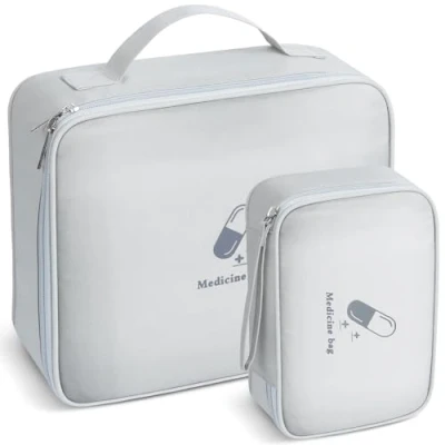 Imagen de AiQInu Botiquin Vacio Viaje, 2 Piezas Botiquín de Primeros Auxilios Vacio, Impermeable Gran Capacidad Médico Vacío, Bolsa Emergencia para Hogar, Oficina, Airelibre
