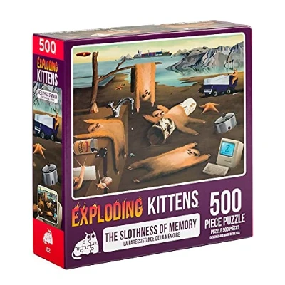 Imagen de Exploding Kittens Jigsaw Puzzles For Adults Slothness of Memory 500 Piece Family Fun &amp; Game Night