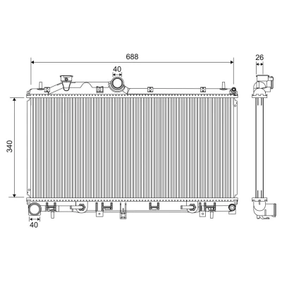 Imagen de Radiador, refrigeración del motor VALEO 701196