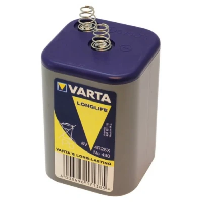 Imagen de bloque batería Varta Longlife Plus Type: 430/V430, 4R25 X, 430 101 111, 430101111 Voltaje: 6 V Capacidad 7500 mAh PDA de punto