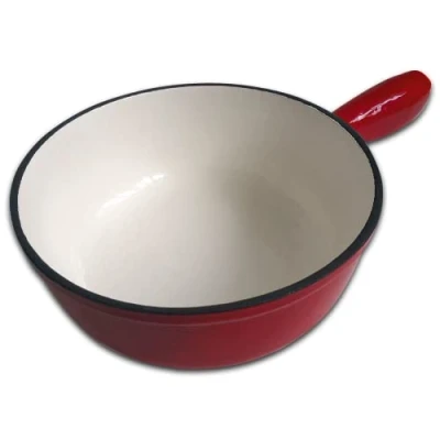 Imagen de Rotel 1010150 Caquelón para fondue (hierro fundido, incluye inducción, capacidad de 2 litros, 21,5 cm), color rojo