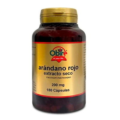 Imagen de Obire Arándano Rojo 200 mg 180 Cápsulas Vegetales Extracto Seco Ayuda a Reforzar el Sistema Inmune y la Salud del Tracto Urinario Rico en Vitamina C …