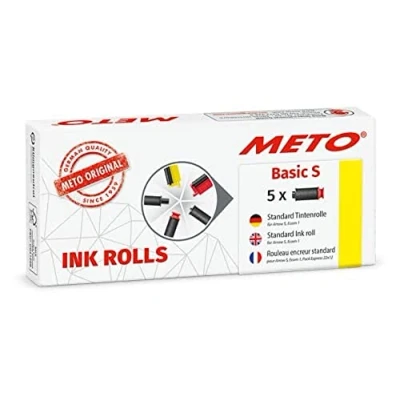 Imagen de Rodillo entintador meto basic para etiquetadora arrow s tinta negra pack de 5 unidades