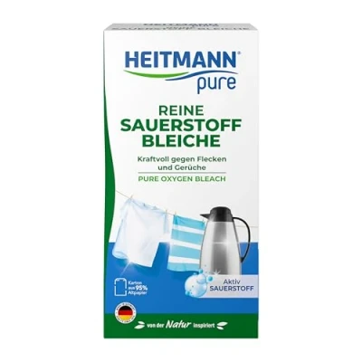 Imagen de HEITMANN pure Lejía de oxígeno puro: blanqueador ecológico, alto poder lavado contra manchas y suciedad, 1 x 350 g, 1008268