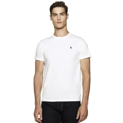 Imagen de Ralph Lauren Camiseta de Punto Custom Slim Fit (FR/ES, Letras, XL, Regular, White)