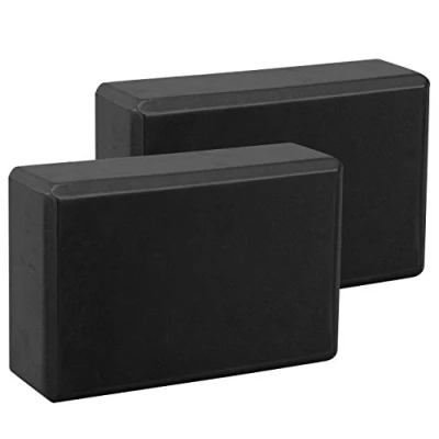 Imagen de Exerz Bloques de Yoga 2 Piezas Cómodo Ladrillo Yoga/Bloque Espuma/Antideslizante Ligero y fácil Usar (Púrpura)