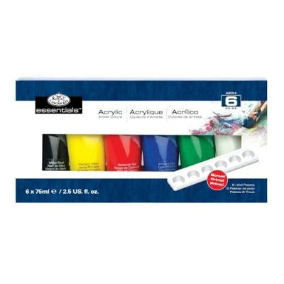 Imagen de Royal &amp; Langnickel ACR75 6 Paquete de tubos acuarela 75 ml, multicolor