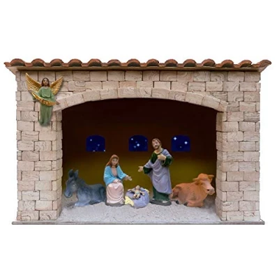 Imagen de Aedes Referencia 1902 Belen con Figuras construccion de ladrillo Navidad establo