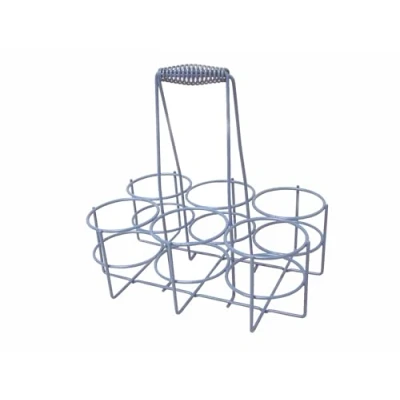 Imagen de 0 www.working house.com (Menaje / Botelleros) BOTELLERO Cesta DE Mano Metal para 6 Botellas Azul Pastel