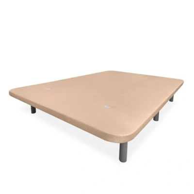 Imagen de Somnia Descanso Base Tapizada 3D Extra Reforzada, Gran Estabilidad, con Barras de Refuerzo y 6 Patas metálicas roscadas 25cm, 90x190, Beige
