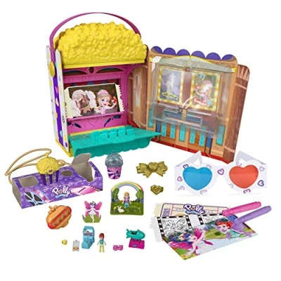 Imagen de Polly Pocket Cofre con Forma de Cubo Palomitas, Incluye 20 sorpresas, Juguete para Regalo +4 años (Mattel GVC96)